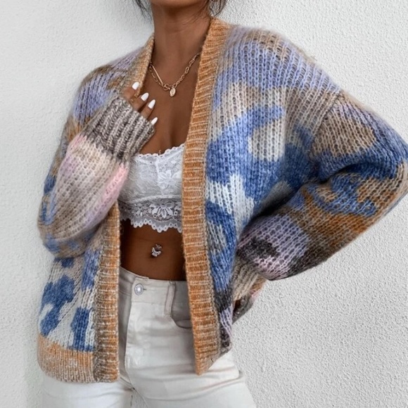 Color block drop shoulder sweater - Picture 6 of 8